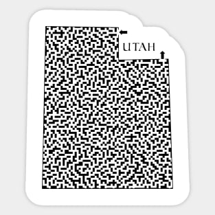 Utah State Outline Maze & Labyrinth Sticker